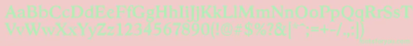 StratfordserialMediumRegular Font – Green Fonts on Pink Background