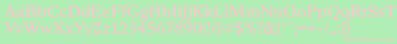 StratfordserialMediumRegular Font – Pink Fonts on Green Background