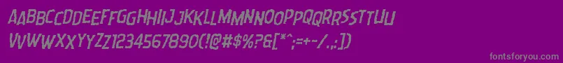 Wormcuisinestagital-Schriftart – Graue Schriften auf violettem Hintergrund