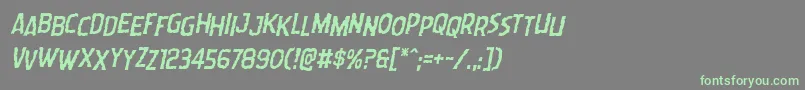 Wormcuisinestagital Font – Green Fonts on Gray Background