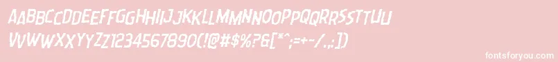 Wormcuisinestagital Font – White Fonts on Pink Background