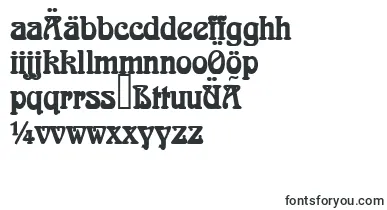 AidanThinBold font – german Fonts