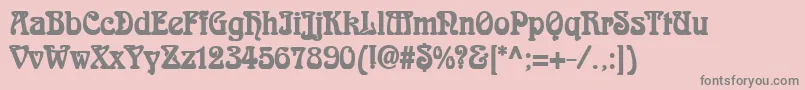 フォントAidanThinBold – ピンクの背景に灰色の文字