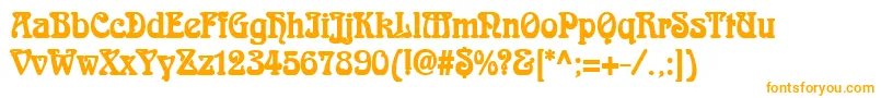 AidanThinBold Font – Orange Fonts on White Background