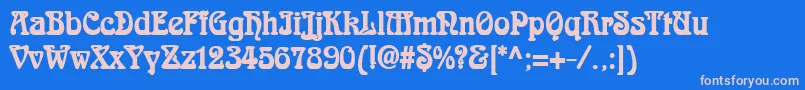 Шрифт AidanThinBold – розовые шрифты на синем фоне
