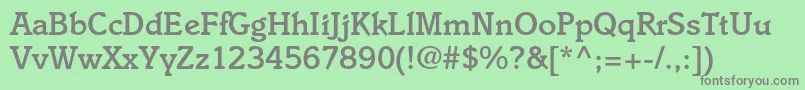 ItaliastdMedium Font – Gray Fonts on Green Background