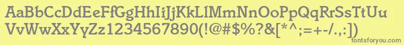 ItaliastdMedium-Schriftart – Graue Schriften auf gelbem Hintergrund