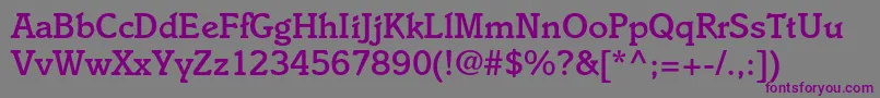 ItaliastdMedium Font – Purple Fonts on Gray Background