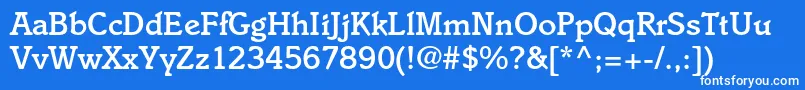 ItaliastdMedium Font – White Fonts on Blue Background