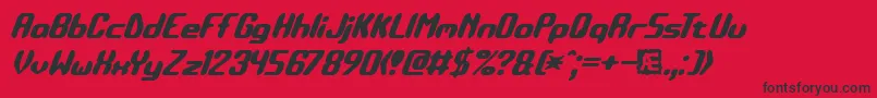 Detonate Font – Black Fonts on Red Background