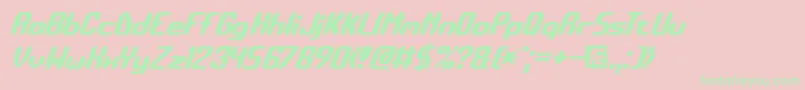 Detonate Font – Green Fonts on Pink Background