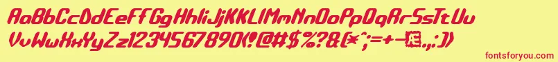 Detonate Font – Red Fonts on Yellow Background