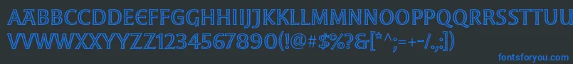 MoonglowRegular Font – Blue Fonts on Black Background