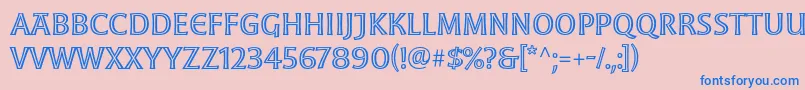 MoonglowRegular Font – Blue Fonts on Pink Background