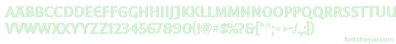 MoonglowRegular Font – Green Fonts on White Background