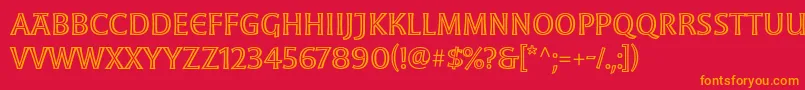 MoonglowRegular Font – Orange Fonts on Red Background