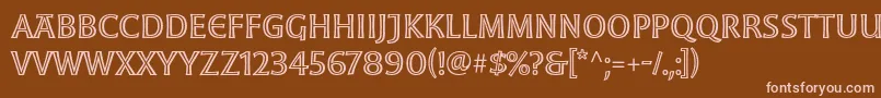 MoonglowRegular Font – Pink Fonts on Brown Background