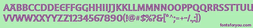 MoonglowRegular Font – Purple Fonts on Green Background