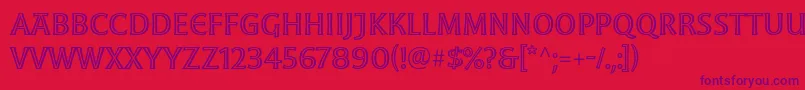 MoonglowRegular Font – Purple Fonts on Red Background