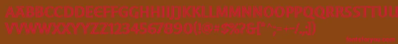 MoonglowRegular Font – Red Fonts on Brown Background