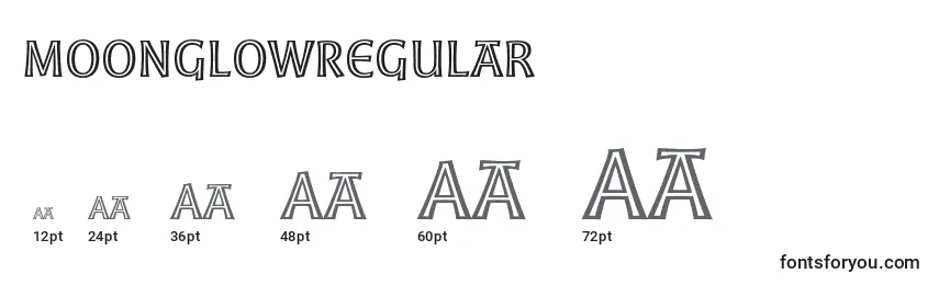 MoonglowRegular Font Sizes
