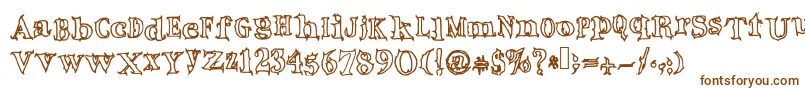 Шрифт Dope – коричневые шрифты на белом фоне