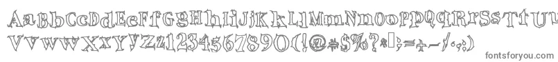 フォントDope – 白い背景に灰色の文字