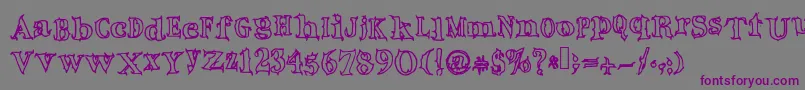Шрифт Dope – фиолетовые шрифты на сером фоне