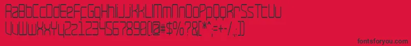 RavepartyNarrow-Schriftart – Schwarze Schriften auf rotem Hintergrund