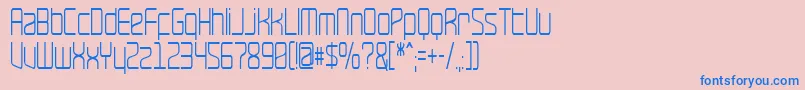 Czcionka RavepartyNarrow – niebieskie czcionki na różowym tle