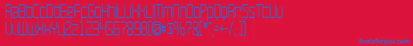 RavepartyNarrow Font – Blue Fonts on Red Background