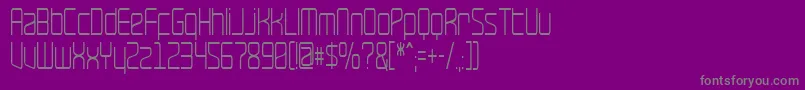 RavepartyNarrow-fontti – harmaat kirjasimet violetilla taustalla