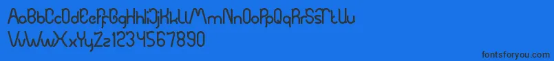 Automobile Font – Black Fonts on Blue Background