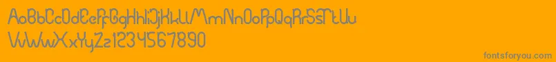 Automobile Font – Gray Fonts on Orange Background