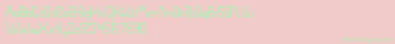 Automobile Font – Green Fonts on Pink Background