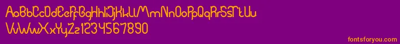 Automobile Font – Orange Fonts on Purple Background