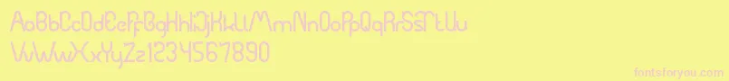 Automobile Font – Pink Fonts on Yellow Background