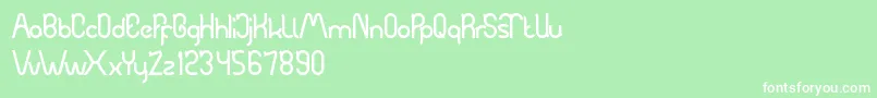 Automobile Font – White Fonts on Green Background