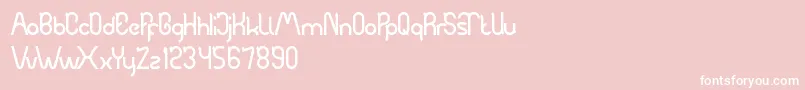 Fonte Automobile – fontes brancas em um fundo rosa