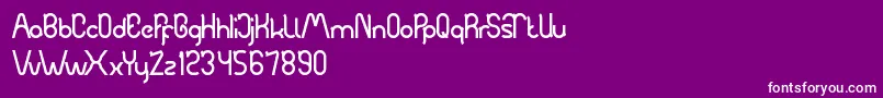 Automobile Font – White Fonts on Purple Background