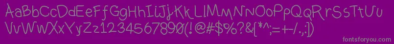 Ownhand Font – Gray Fonts on Purple Background