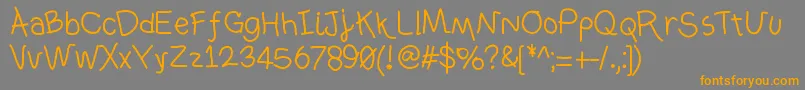 Ownhand Font – Orange Fonts on Gray Background