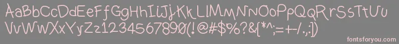 Ownhand Font – Pink Fonts on Gray Background