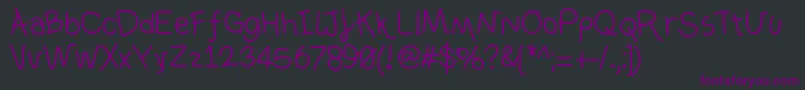 Ownhand Font – Purple Fonts on Black Background