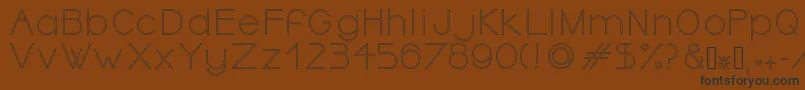 OrmontOutline Font – Black Fonts on Brown Background