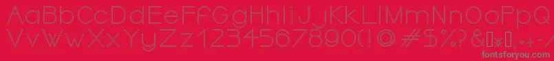 OrmontOutline Font – Gray Fonts on Red Background
