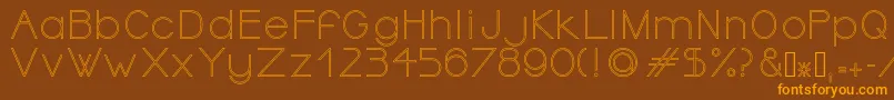 Police OrmontOutline – polices orange sur fond brun