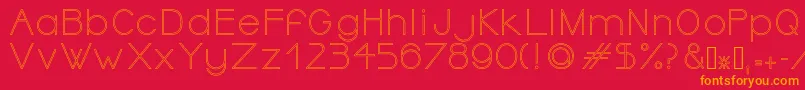 OrmontOutline Font – Orange Fonts on Red Background