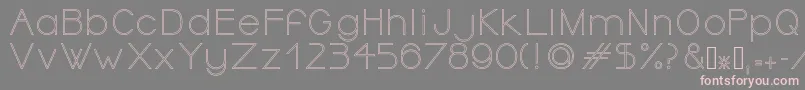 OrmontOutline Font – Pink Fonts on Gray Background