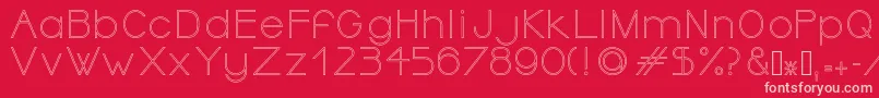 OrmontOutline Font – Pink Fonts on Red Background